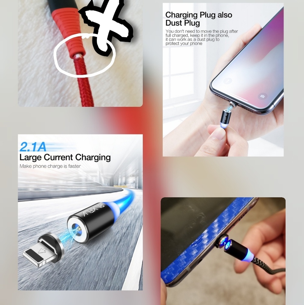 Android iPhone Magnetic Charger